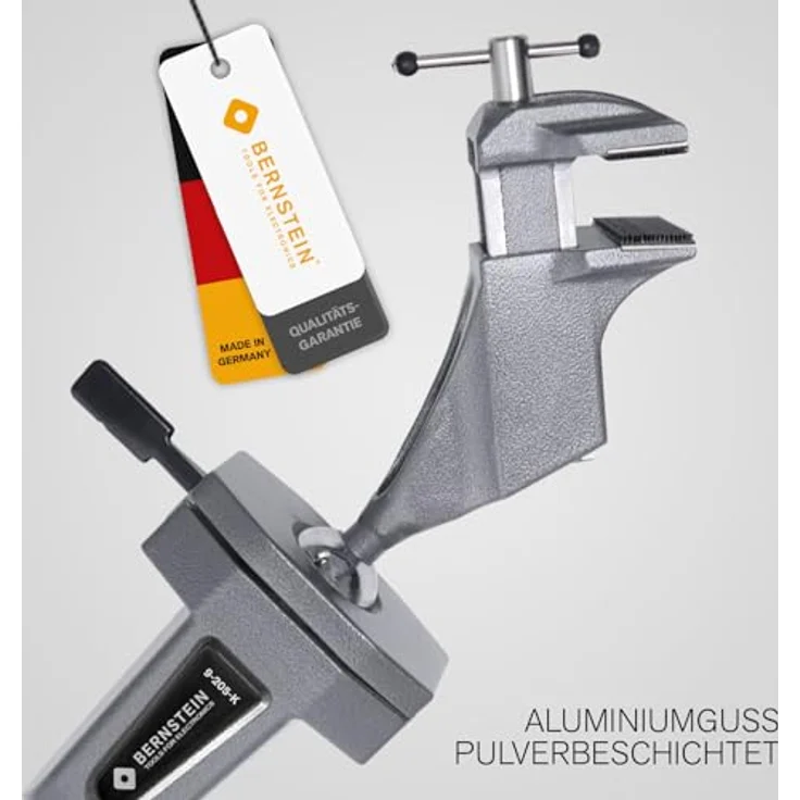 BERNSTEIN TOOLS FOR ELECTRONICS Gelenkschraubstock Kugelgelenk-Schraubstock SPANNFIX zum Anklemmen (Klett), ergonomisch einstellbar, mit auswechselbaren Spannbacken - Farbe: variabel – Bild 3