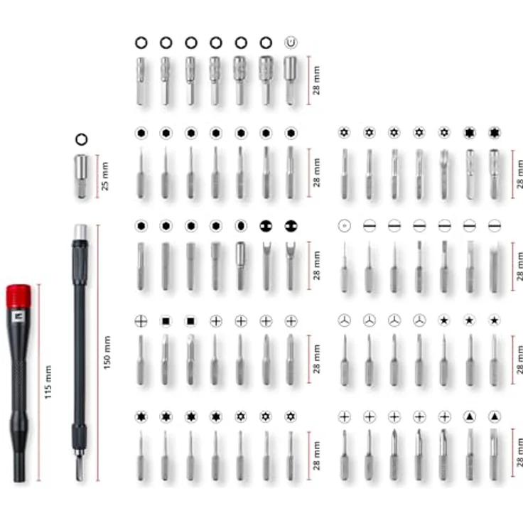 Einhell Präzisionsbit-Set 66-teilig, S2 Stahl Bits mit 4-mm-Hexagonal-Schaft und flexibler Wellenverlängerung – Bild 12