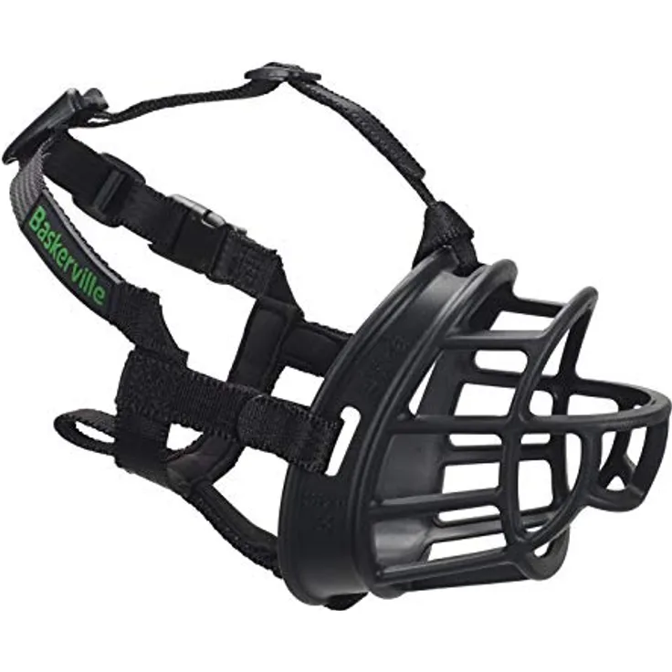 Company of Animals Baskerville Ultra Maulkorb für Hunde, Größe 1, tiergerechtes Design, individuell formbar, mit sicherem Verschlussclip, gepolsterten Riemen