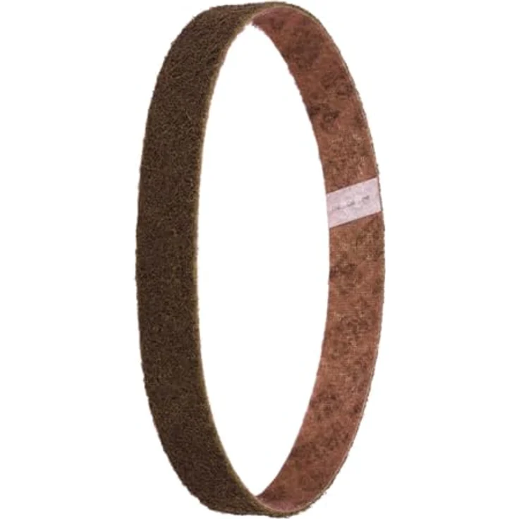 3M Vlies-Schleifband sc-bs, 40 x 815 mm, Körnungsvergleich 100, braun, für Metall- und Holzoberflächen – Bild 1