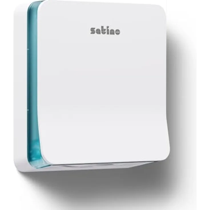 Wepa Satino HYGINITY Interfold S 333412, Papierhandtuchspender für Z- und W-Falz, platzsparendes Design, verstellbare Breite 220-260 mm, weiss Kunststoff