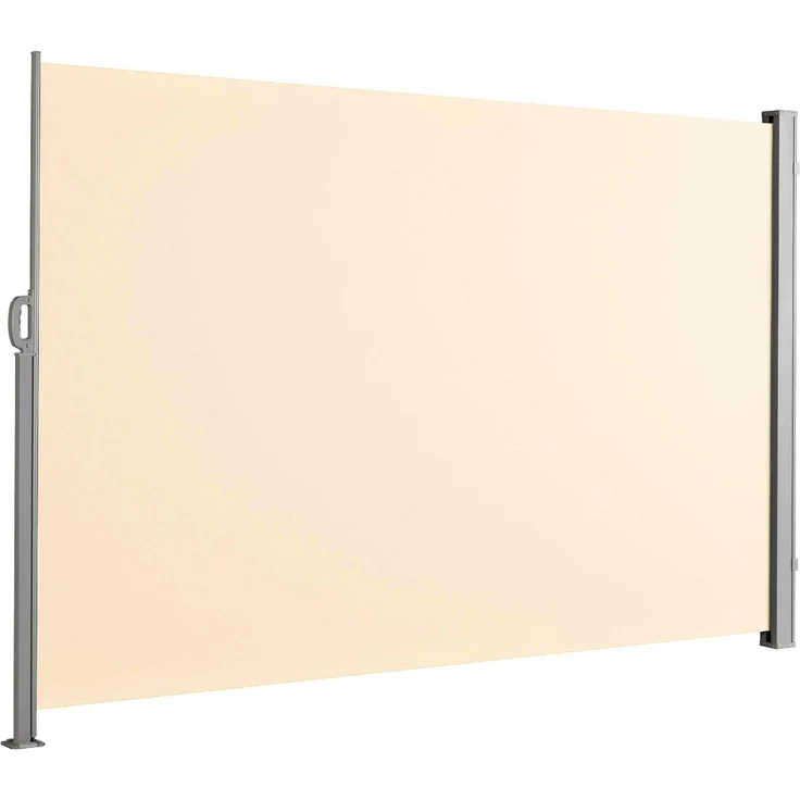 Floordirekt Alu-Seitenmarkise Sichtschutz & Sonnenschutz, UV-beständig, witterungsbeständig, Beige, 160x300 cm