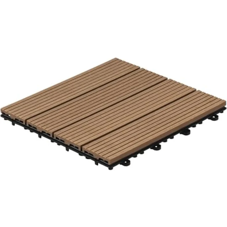 HOME DELUXE WPC Holzfliesen - Alle Varianten Teak, 6 qm – Bild 4