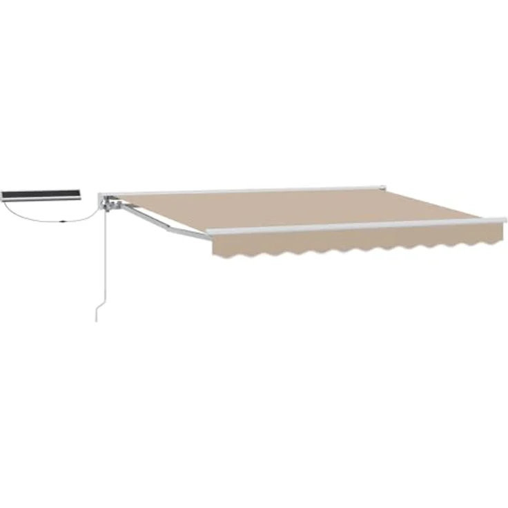 vidaXL Elektrische ausziehbare Markise 2,5 x 2 m, beige, wetterfest und UV-beständig – Bild 1