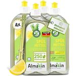 Almawin Spülmittel Zitronengras 500ml, hochkonzentriertes Geschirrspülmittel mit frischem Zitrusduft, klimaneutral und vegan