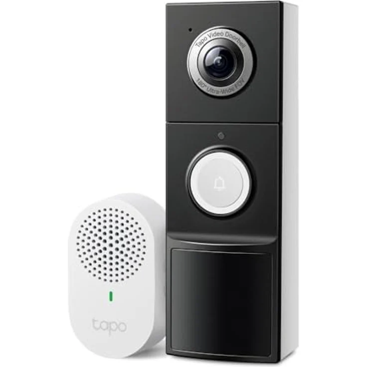 Tapo D235 Smart Home Türklingel - Türklingel & Türsprechanlage, Quad-HD-Bildqualität, kabellos/kabelgebunden, schwarz/weiß – Bild 2