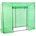 Spetebo Folien Gewächshaus grün - 200x77x169 cm - Stabiles Tomatenhaus Frühbeet Treibhaus Pflanzenhaus Anzuchthaus