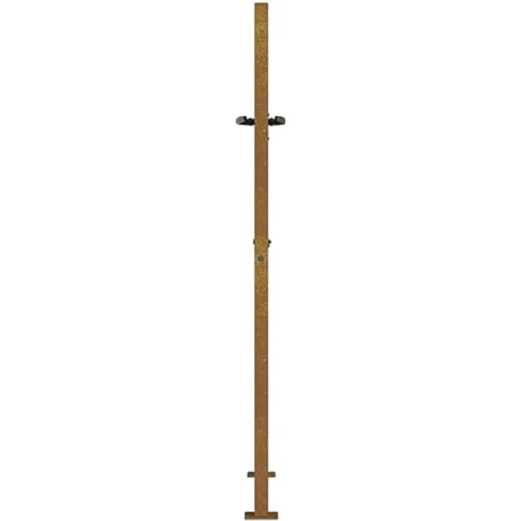 vidaXL Gartentor 105x130 cm Cortenstahl Bambus-Design, Rostige Farbe, abschließbar – Bild 6