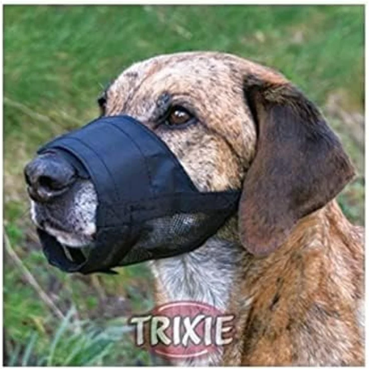 Trixie Maulkorb mit Netzeinsatz Polyester schwarz S: 14 - 18 cm – Bild 4