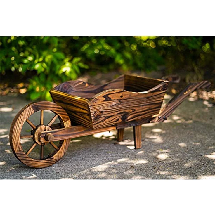 HTI-Line Dekoschubkarre Sommerset, Gartendekoration, Braun, 88 cm breit, 1,5 kg leicht – Bild 3