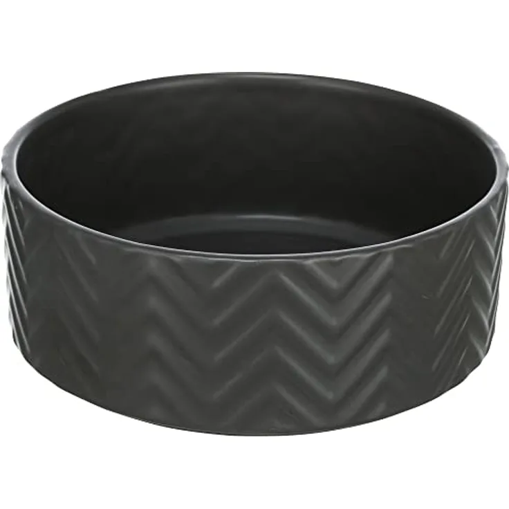 TRIXIE Napf, Keramik, 0,9 L/Ø 16 cm, Schwarz - 25021