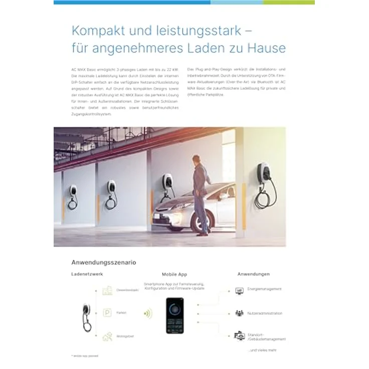 Delta Elektroauto Ladestation AC MAX Basic (Typ 2, 11 kW, 16 A) in robustem Design, inklusive 5m Ladekabel – Bild 7