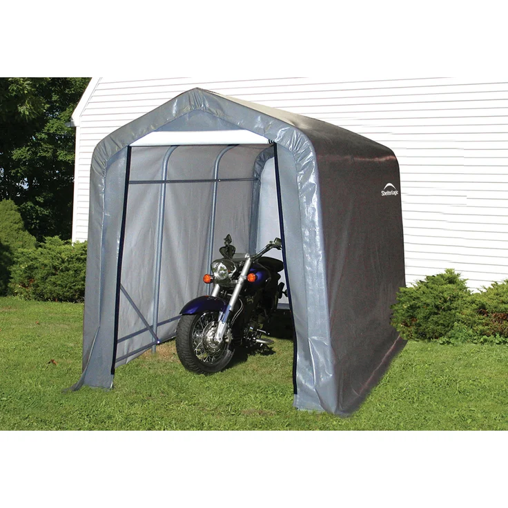 ShelterLogic Foliengerätehaus, Weidezelt "Shed-In-A-Box", 180 x 300 cm, grau, 5,4m² – Bild 2