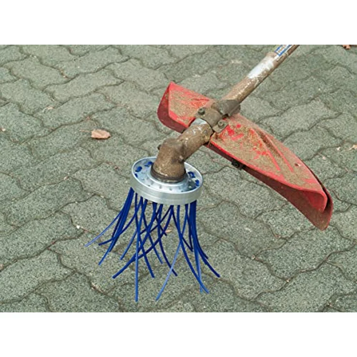 Ratioparts 6-708 Unkrautbürste OCTO Pro 200 mm, 25,4 mm Durchmesser-Bohrung 18 Fäden Wildkrautbür Reinigungsbürste, Blau – Bild 5