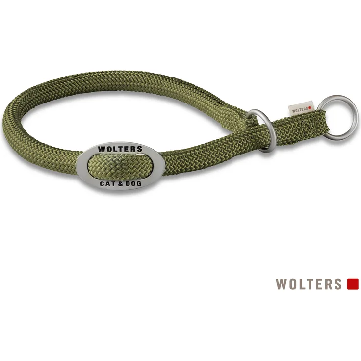 Wolters K2-Tauprogramm Schlupfhalsband, 50 cm x 1,3 cm, olive, strapazierfähiges Nylongewebe mit Zugbegrenzer