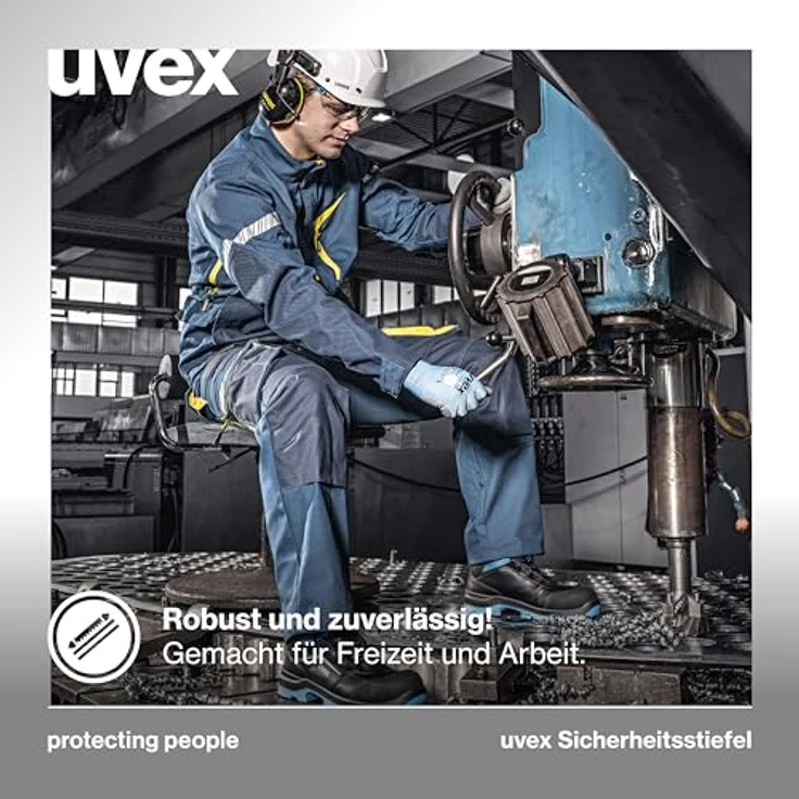 Uvex 2 Xenova Sicherheits-Stiefel, Gr. 44, S3, ESD, SRC, metallfrei, schwarz/rot – Bild 7