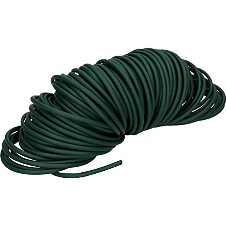GARDENIX Bindeschlauch Hohlschnur 3.9mm x 30m, flexibles Bindematerial in Grün für Pflanzenstützen – Bild 3