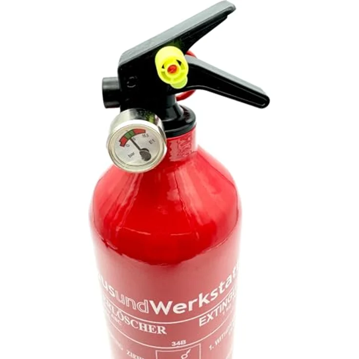 Exdinger - 1 kg Aluminium Autofeuerlöscher 'Pia' ABC mit Manometer + Halterung – Bild 6