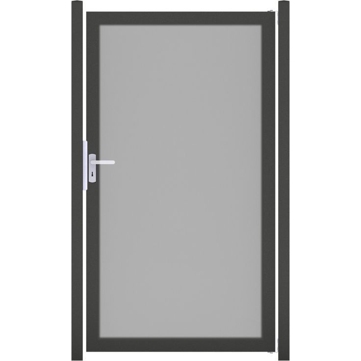 GroJa Einzeltor 'Premo' HPL Universal DIN grau/anthrazit, 100 x 180 cm, robust und bruchfest mit einfacher Montage