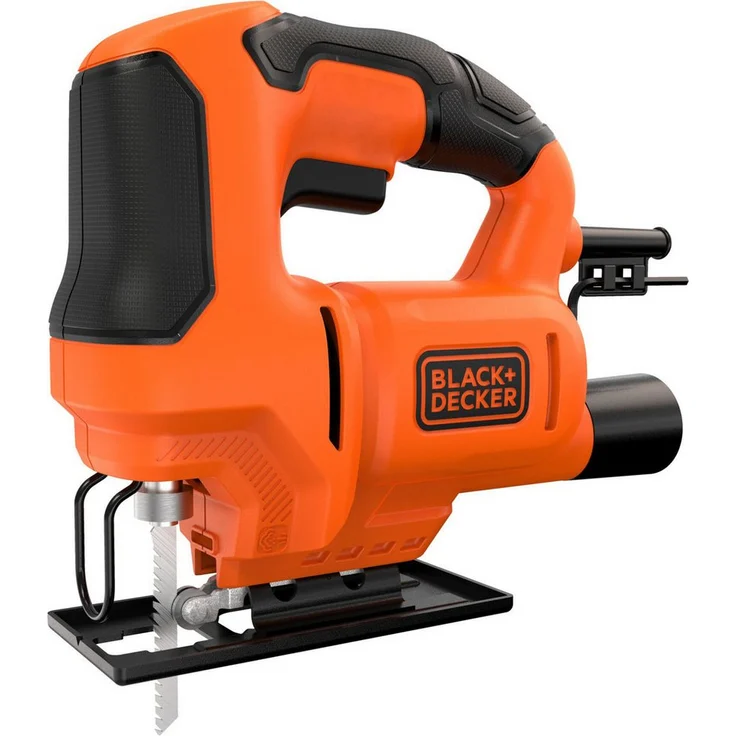 Black + Decker Stichsäge BLACK+DECKER BES602, (400 Watt) - Ergonomischer Griff, Gehrungsschnitte bis 45°, Staubabsaugvorrichtung, werkzeugloser Sägeblattwechsel – Bild 1