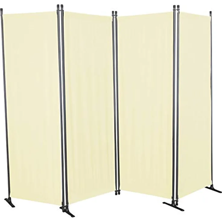 Paravent 4-teilig PE beige