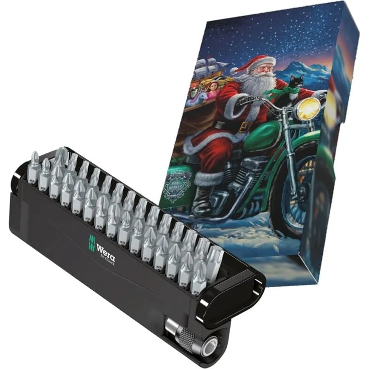 Wera Bit Check 30 Christmas 2025, Werkzeugset mit 29 zähharten Bits für Phillips, Pozidriv und TORX®, festlich verpackt in Weihnachtsbox
