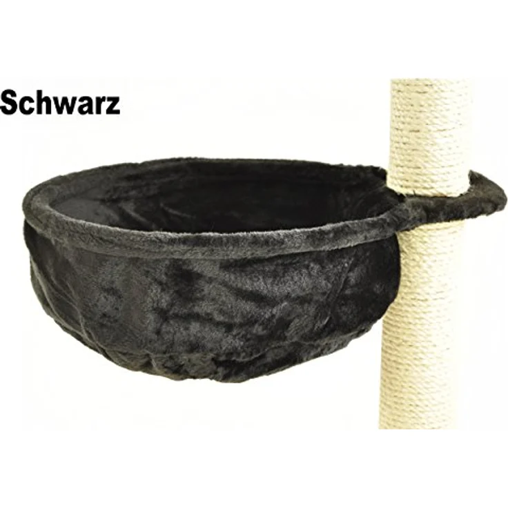 nanook Liegemulde XL für Kratzbaum, 40 cm Ø, 12 cm tief, gepolstert, schwarz, geeignet für kräftige Katzen – Bild 2
