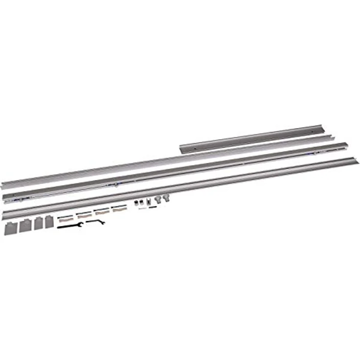 inova Glas-Schiebetür Komplettset 755 x 2035 mm wellen Design 8 mm ESG Alu Lauf-schiene mit Griffmuschel + beidseitiger Softclose – Bild 3
