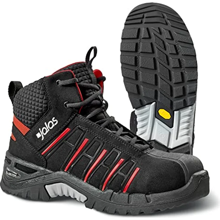 Ejendals AB EXALTER 9975 Sicherheitsstiefel S3, halbhoch, schwarz, mit Aluminium-Zehenkappe und Vibram-Laufsohle, EN ISO 20345:2011, SRC HRO – Bild 1