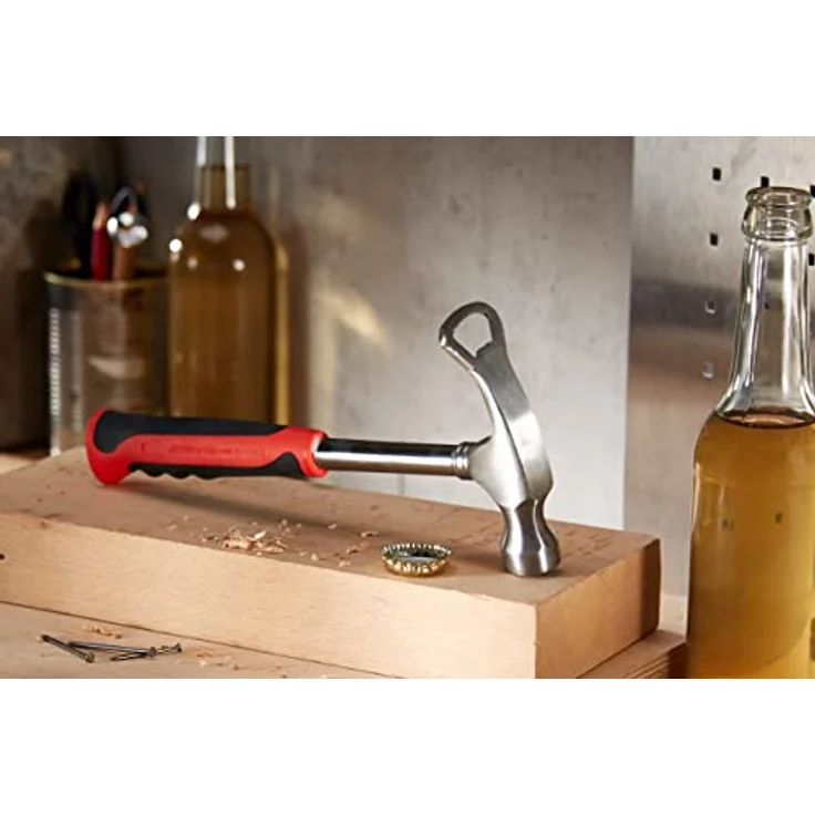 Kraftmann 9181 | Feierabend-Hammer | mit Flaschen-Öffner für Bier etc. | ergonomischer Griff – Bild 9