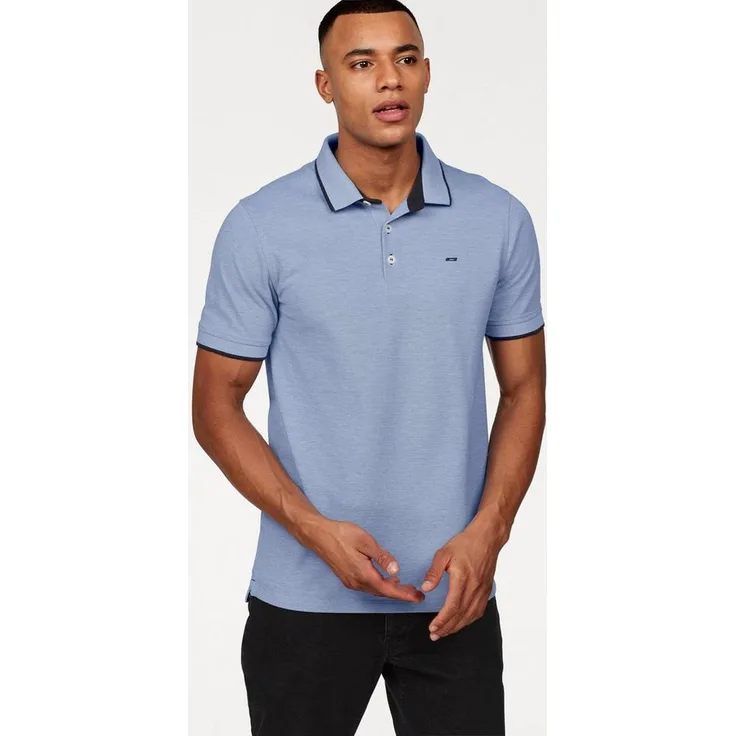 Jack & Jones Poloshirt Paulos Polo in Blau, Sportlich-lässiges Shirt mit kontrastfarbenen Elementen