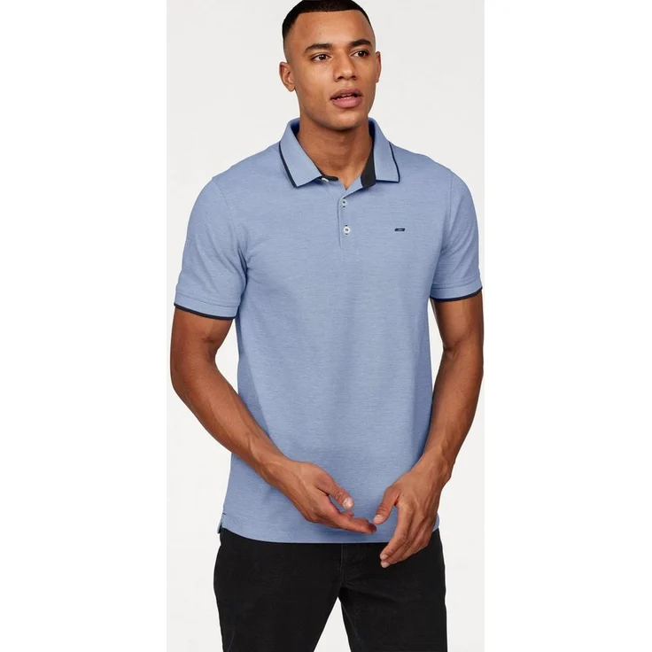 Jack & Jones Poloshirt Paulos Polo in Blau, Sportlich-lässiges Shirt mit kontrastfarbenen Elementen