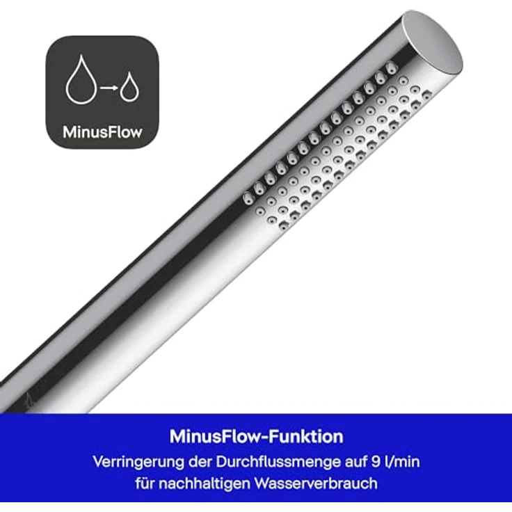 Duravit Stabbrause rund, MinusFlow chrom, Hochglanz, 9 l/min – Bild 5