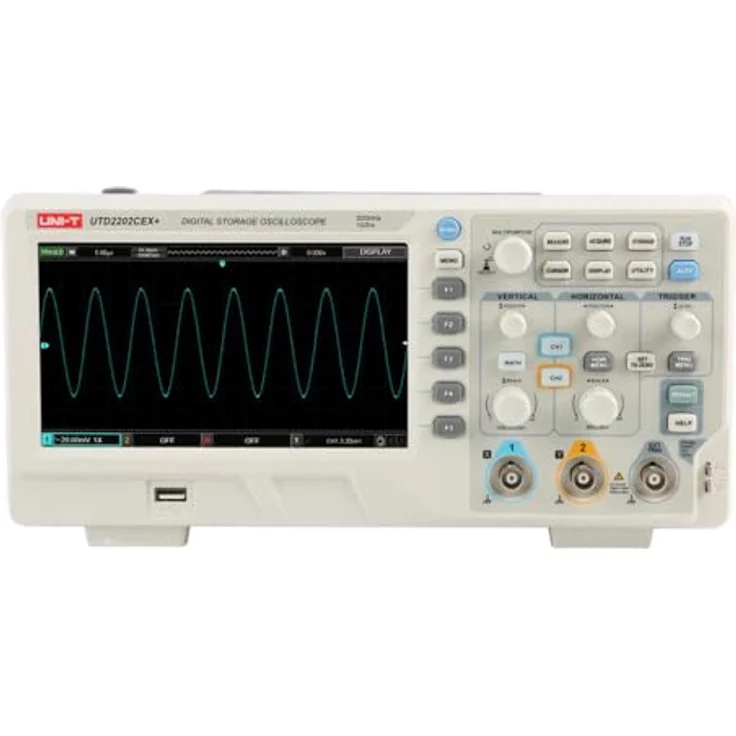 UNI-T Speicher-Oszilloskop UTD2202CEX+, 2 Kanal, 200 MHz – Bild 1