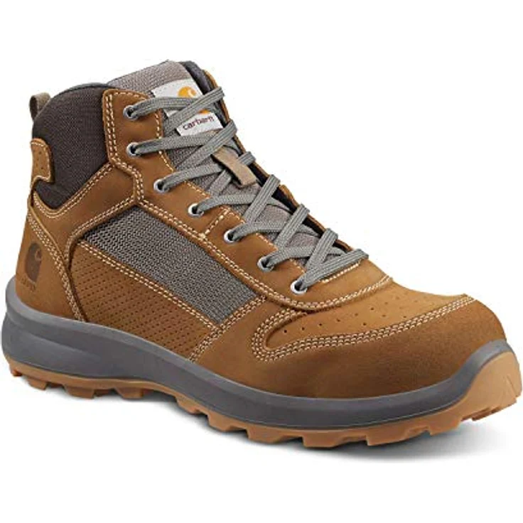 Carhartt Michigan F700909, S1P Sicherheitsschuh mit Glasfaser-Zehenkappe, rutschfester Vibram-Gummisohle, hydrophobiertem Wildleder, schwarz – Bild 1