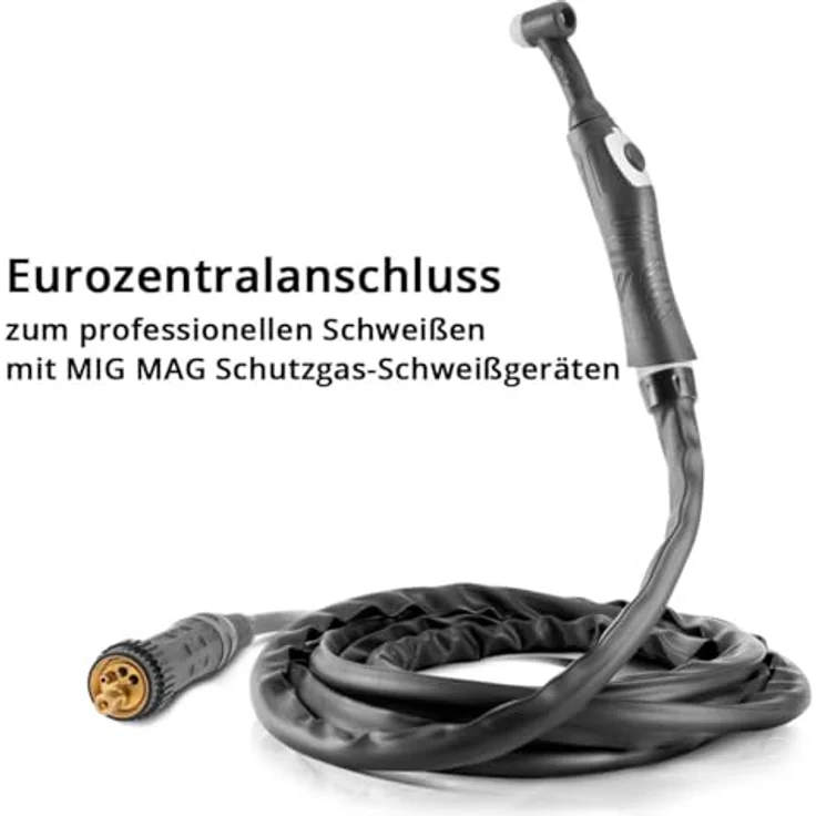 STAHLWERK WIG Schweißbrenner WP26F bis 200 A mit 3 m Schutzgas-Schlauchpaket, Eurozentralanschluss und Flex-Kopf für MIG MAG Schweißgeräte – Bild 3