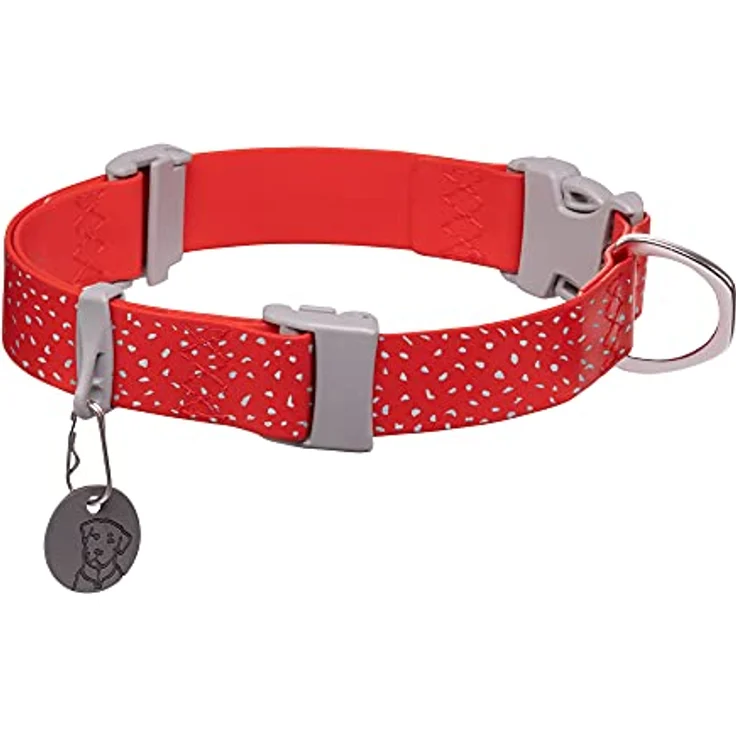 RUFFWEAR Confluence Hundehalsband, wasserdicht und geruchsresistent, verstellbares Hundehalsband, 20"-26", Red Sumac – Bild 1