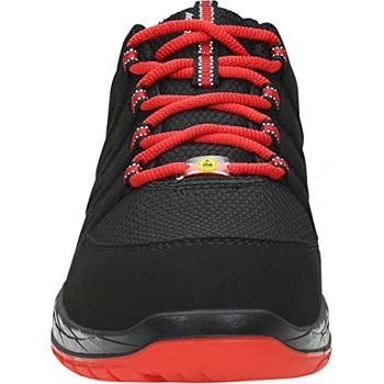 ELTEN Veiligheidsschoenen MADDOX BOA Low ESD S3 Zwart/Rood - Maat 46, Sportief & Licht