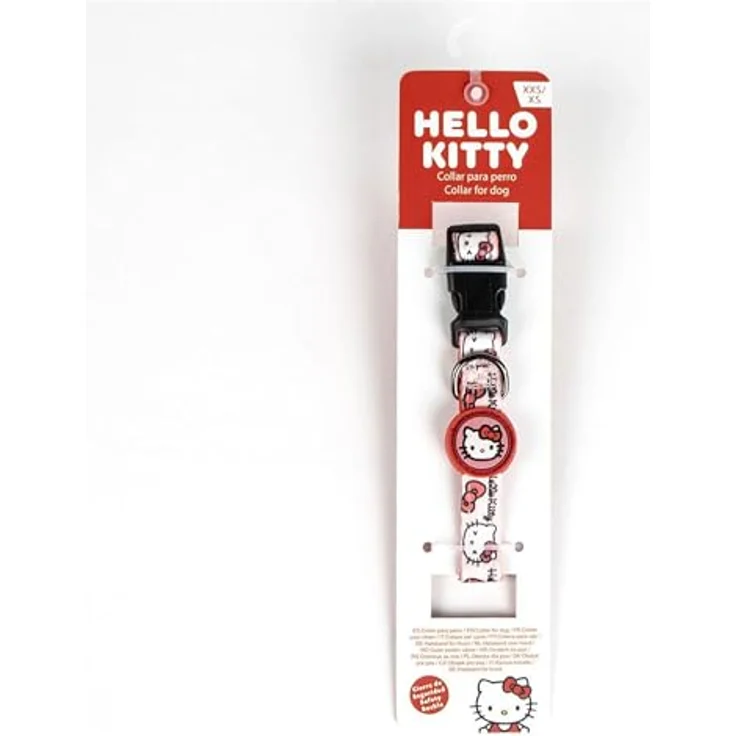 Cerda Hello Kitty Hunde-Halsband, verstellbar, robust & bequem aus 100% Polyester, XXS/XS – Bild 5