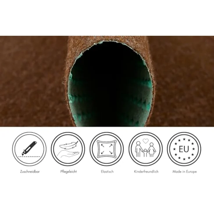 misento Rasenteppich Easy Kunstrasen strapazierfähig, robust, pflegeleicht mit Drainage Noppen braun, 300 x 200 cm – Bild 7