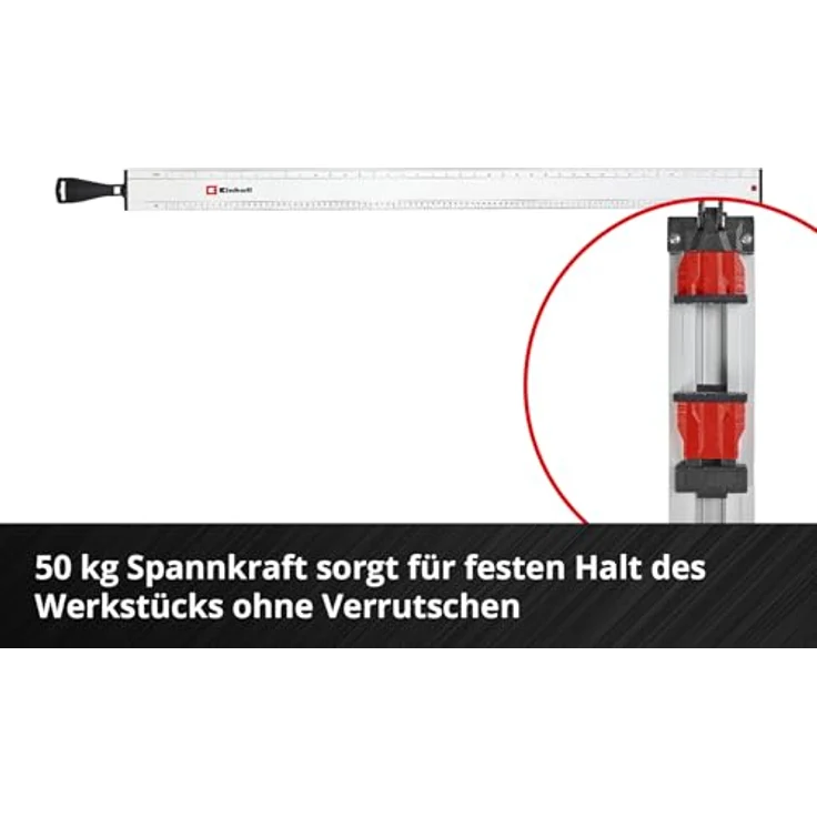 Einhell Universal-Sägeschiene, Führungsschiene mit hoher Spannkraft und Schnellspannmechanismus, Aluminiumprofil – Bild 5