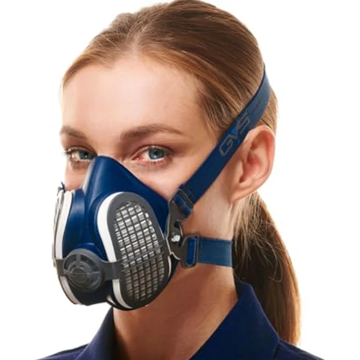 Elipse SPR502 P3 Schweißeratemschutz-Halbmaske gegen Staub und unangenehme Gerüche, Filter bereits befestigt, M/L, Blau – Bild 4