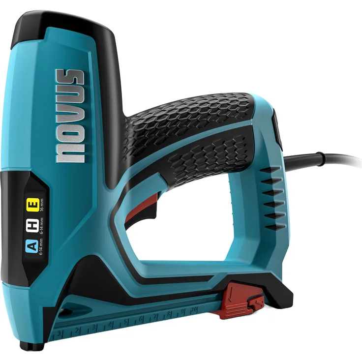 Novus Elektrotacker J-150, professioneller Tacker für Feindrahtklammern bis 14 mm und Nägel bis 16 mm, mit ergonomischer Handhabung und 3 m Kabel