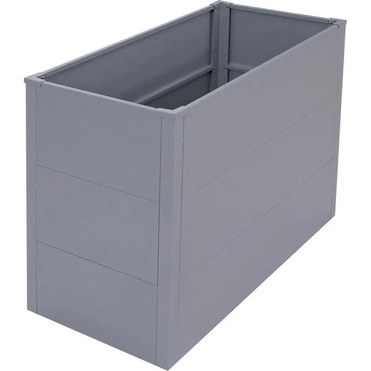 MCW Hochbeet MCW-P64-E, Modernes Hochbeet aus verzinktem, pulverbeschichtetem Stahl mit 340 l Volumen, ideal für rückenschonendes Gärtnern, kombinierbar mit sechseckiger Variante der Serie P64