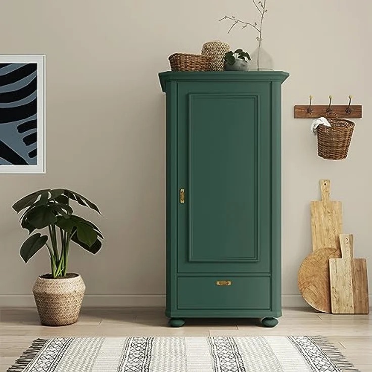 MissPompadour Holzfarbe Grün mit Wald, 1L Seidenmatte Möbelfarbe für Innen & Außen, witterungsbeständig und hohe Deckkraft – Bild 6