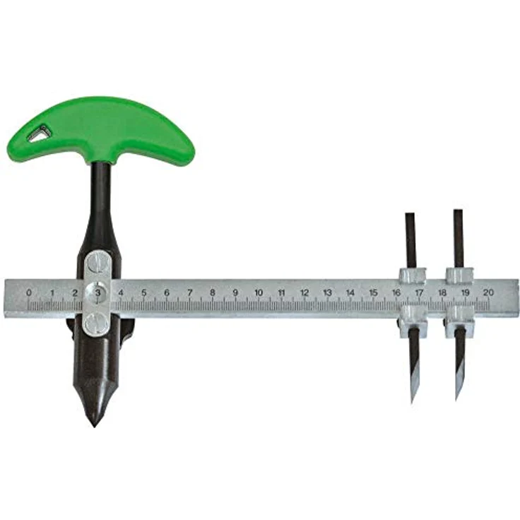 KUKKO Scheibenschneider Nr. 322, Cuttermesser mit 2 verstellbaren Messern, 600mm für Gummi, Leder, Papier und Kunststoff – Bild 1