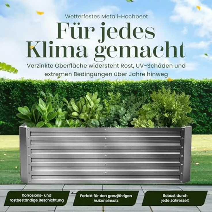 Hochbeet verzinkt Blech (184 x 90 x 60 cm) – Bild 9