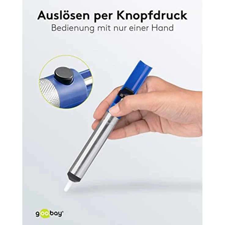 Goobay 51200 Entlötpumpe Leichtmetallgehäuse mit Teflonspitze und hoher Saugleistung – Bild 4