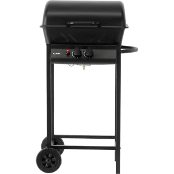 LUND Gasgrill 5,5 kW, 2 Brenner aus Stahl, kompakt mit Piezo-Zünder und verchromtem Rost, 60 × 53 × 102 cm – Bild 2