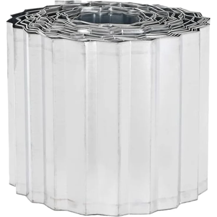vidaXL Beetumrandung Raseneinfassung 5 m x 20 cm aus verzinktem Stahl, silber, wetterbeständig und UV-beständig – Bild 6